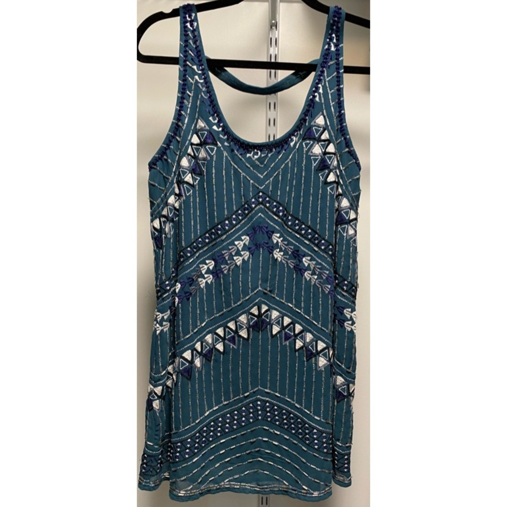 NWOT Free People Aztec Beaded Shift Dress - Size XS